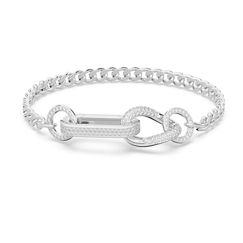 Swarovski Dextera White Crystal Pavé Rhodium Plated Bracelet for Women  
| Swarovski Dextera White Crystal Pavé Rhodium