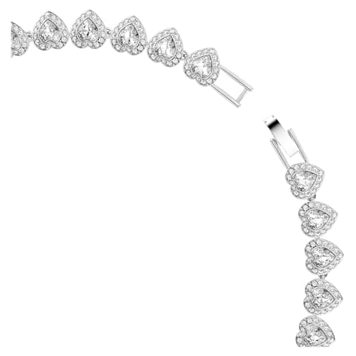 Swarovski Ariana Grande Heart All-Around Tennis Style Crystal Necklace - Glamorous Accents for Versatile Style