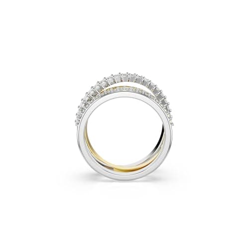Swarovski Hyperbola Ring - Mixed Cuts Clear Rhodium Finish for Women Wedding Parties
| Swarovski Hyperbola Ring - Mixed