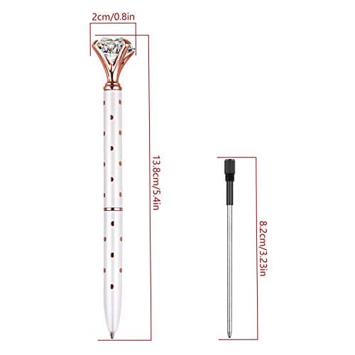 NNY Metal Crystal Diamond Ballpoint Pens for Women & Girls Christmas Birthday Gifts School Office