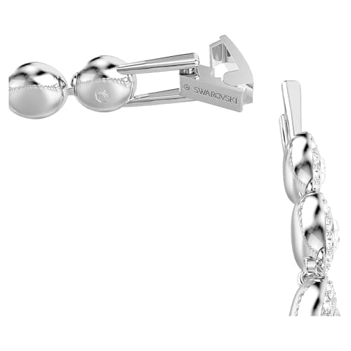 Swarovski Una Angelic Tennis Bracelet: Round Cut Clear Rhodium Finished for Women, Sports and Fitness, Sparkling Shine,