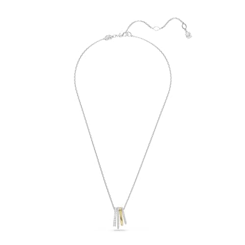 Swarovski Hyperbola Pendant Mixed Cuts Clear Mixed Metal Finish for Women Elegant Everyday Wear Clear Crystal Pendant Ne