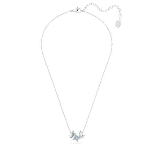 Swarovski Lilia Butterfly Jewelry for Women, Blue Rhodium Crystal Necklace, Earrings, and Bracelet
| Swarovski Lilia Bu