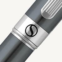 Scribeiner Silver Chrome Rollerball Pen - Luxury Pen for Men & Women, Real Gold Plating, Schmidt Ink Refill, Professiona