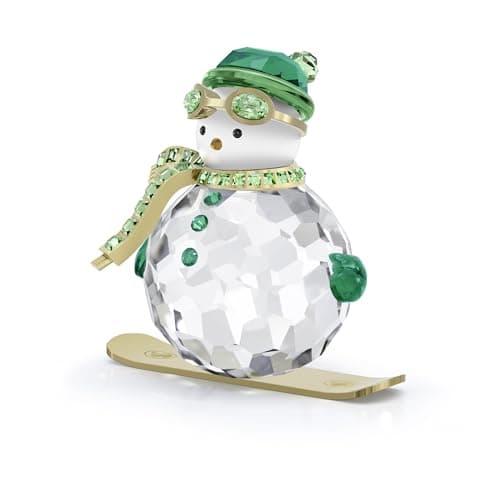 Swarovski Holiday Cheers Dulcis Snowman Green Ornament for Decor