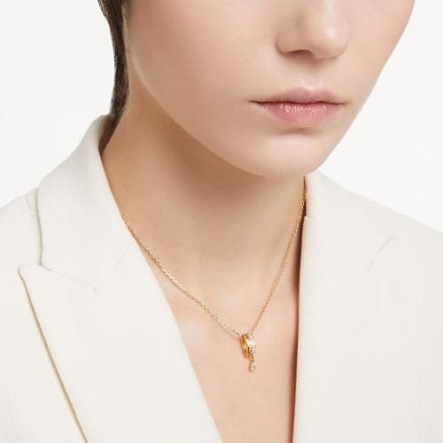 Swarovski Dextera Pendant Necklace with Mixed Cut Stones for Women for Everyday Wear Sparkling Crystal Accents 18K Gold