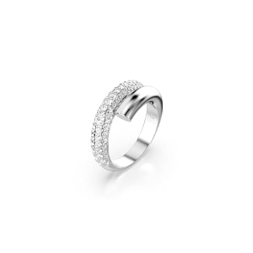 Swarovski Dextera Ring, Clear, Rhodium Finish for Fashionable Women, Formal Events
| Swarovski Dextera Ring, Clear, Rho