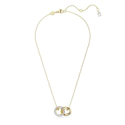 Swarovski Dextera Pendant Necklace with Interlocking Loop for Women Casual Wear Clear Crystals