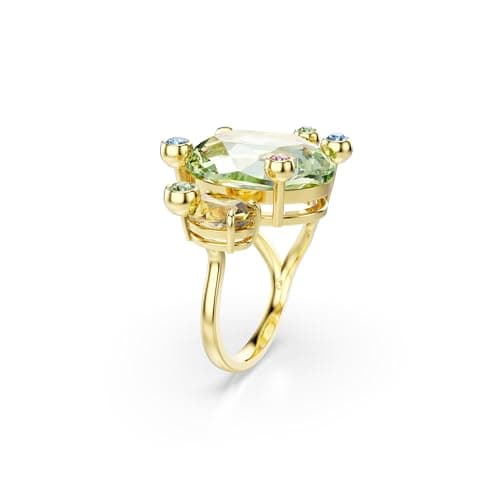 Swarovski Gema Open Ring, Mixed Cuts Multicolored Gold-Tone Finish for Special Occasions Highlights Sparkling Stones Spe