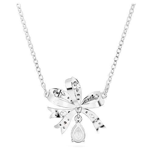 Swarovski Volta Bow-Inspired Clear Crystals Jewelry Necklace Earrings and Bracelets for Women Rhodium Finish Best Seller