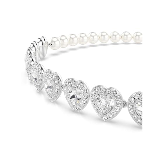 Swarovski Ariana Grande Angelic Mixed Cut Heart Crystal Choker Necklace for Women - Part of the Ariana Grande x Capsule