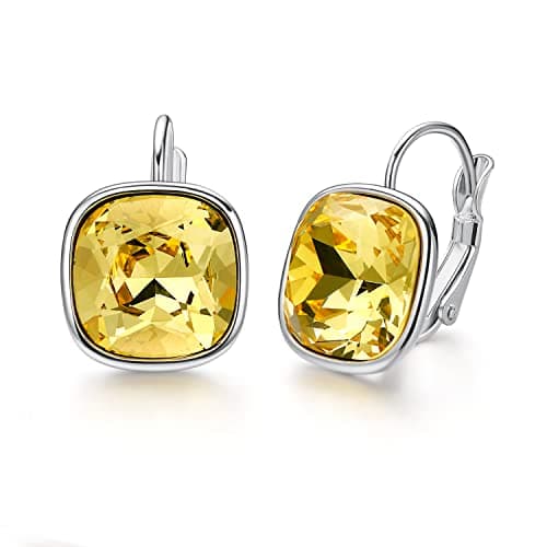 MDFUN Bella Drop Earrings Crystals 18K White Gold Plated Hypoallergenic Dangle Earrings for Women  
MDFUN Bella Drop Ear