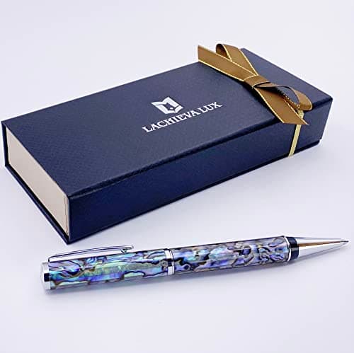 LACHIEVA LUX Stunning Handcrafted Mother of Pearl Ballpoint Pen for Men and Women