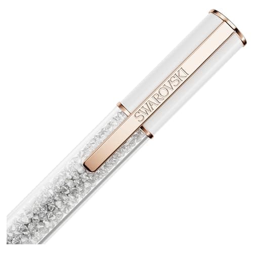 Swarovski Crystalline Lustre Ballpoint Pen - White, Rose Gold-Tone Plated | Premium Writing Instrument for Fashionable I
