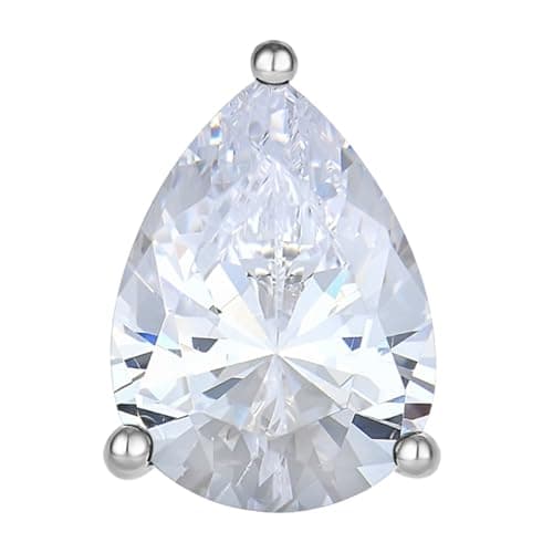 YL 925 Sterling Silver Teardrop Dangle Earrings for Women | Birthstone Solitaire Leverback Jewelry | 7x10 MM | Birthston