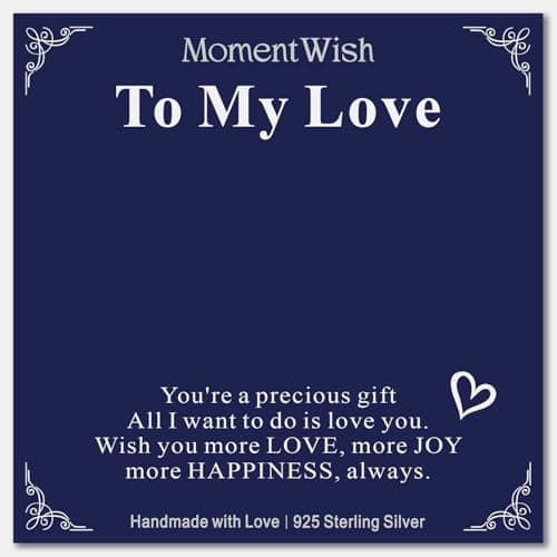 MomentWish Love Knot Necklace, 1 Carat Simulated Moissanite for Women, Mother's Day Gift 925 Sterling Silver Pendant Rec