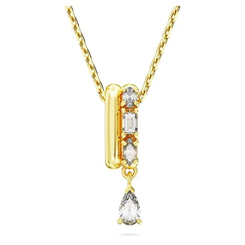 Swarovski Dextera Pendant Necklace with Mixed Cut Stones for Women for Everyday Wear Sparkling Crystal Accents 18K Gold
