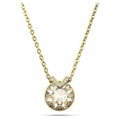 Swarovski Birthstone Pendant Necklace Collection for Women with Square-Cut Stone and Crystals, Rhodium Finish - Elegant