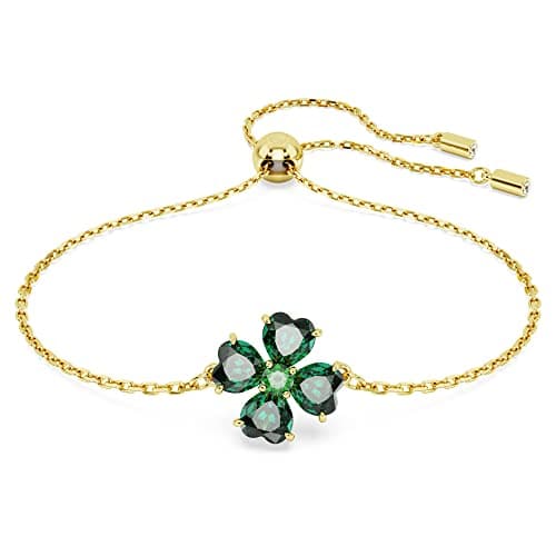 Swarovski Idyllia Clover Crystal Jewelry Collection for Women Special Occasions Sparkling Design 18K Gold Plated 0.5ct