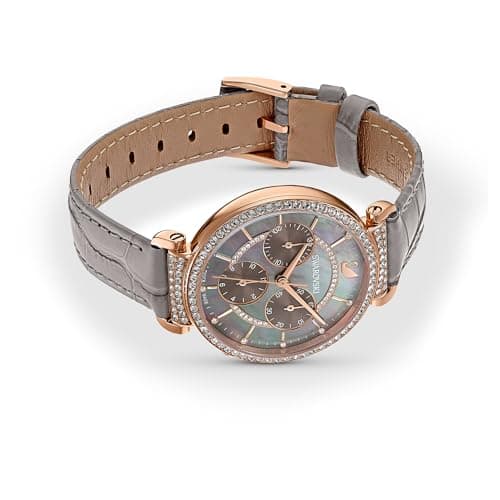 Swarovski Passage Chrono Crystal Watch Collection for Men Casual Wear Features Crystal Dial Leather Strap