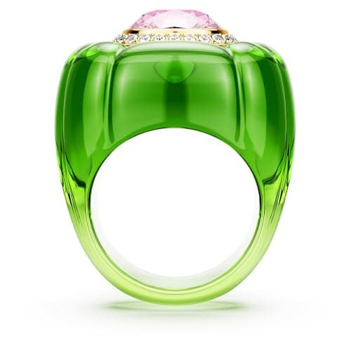 Swarovski Dulcis Multicolored Cocktail Ring, Cushion Cut, Pavé, Size 6 3/4 for Women at Parties and Special Occasions