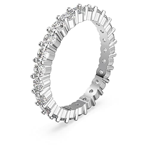 Swarovski Constella Ring Set Collection for Women, Clear Crystals, Elegant Rhodium Tone Finish, Stylish Jewelry, 6pcs Se