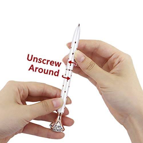 NNY Metal Crystal Diamond Ballpoint Pens for Women & Girls Christmas Birthday Gifts School Office