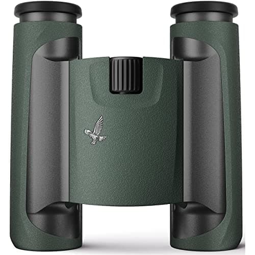 Swarovski OPTIK 10x25 CL Pocket Binoculars for Mountain Hiking and Hunting (Large Field of View, Twist-in Eyecups, Green