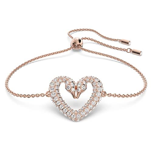 Swarovski Una Jewelry Collection: Rose Gold Earrings, Necklace, andbracelet with Clear Crystals