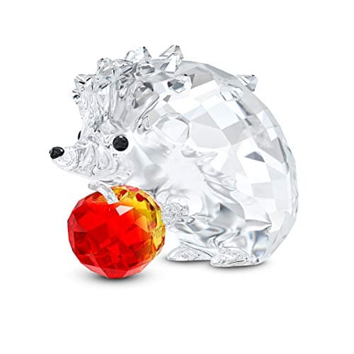 Swarovski Hedgehog with Apple Charm - Bohemian Jewelry for Women - Everyday Wear - Rhinestone Pendant - 2inch Diameter -