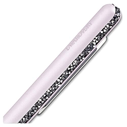 Swarovski Crystal Shimmer Ballpoint Pen for Women, Black Ink with Pink Crystals Rose Gold tone Bath