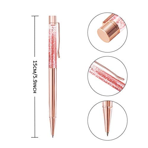 ZZTX Rose Gold Ballpoint Pens For Office Supplies Wedding Birthday Christmas