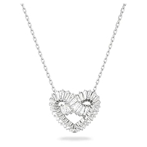 Swarovski Matrix Crystal Jewelry Collection with Heart Symbols and Rhodium Finished Metal for Women
| Swarovski Matrix
