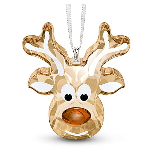Swarovski Joyful Ornaments Santa’s Reindeer Figurine Multicolored Crystals for Holiday Decor