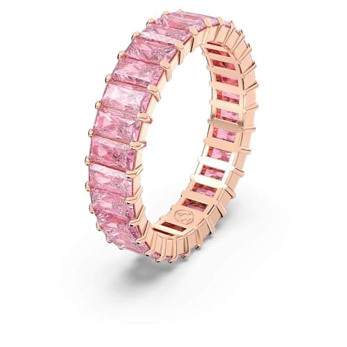 Swarovski Anillo Matrix 5647589 Baguette Rosa Sparkling Jewelry Bag