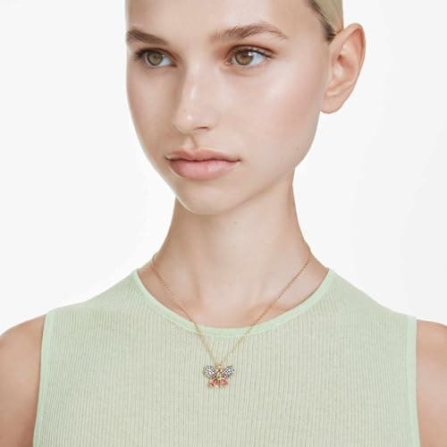 Swarovski Idyllia Multicolored Butterfly Pendant with Pavé Mixed Cuts Mixed Metal Finish for Fashion Conscious Women