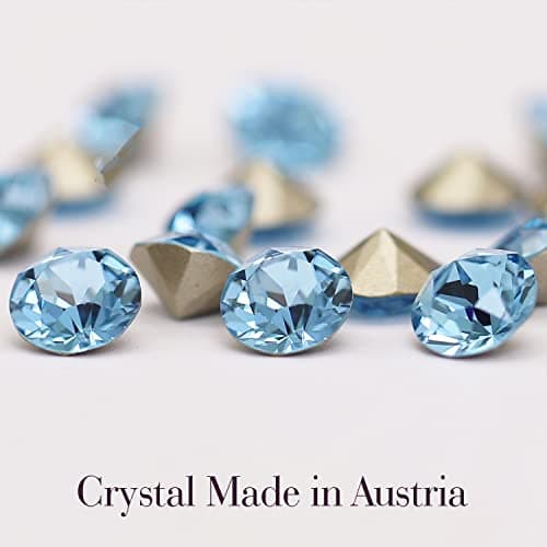 AOBOCO Sterling Silver Bella Earrings for Women, Hypoallergenic Pierced Leverback Cushion Cut Crystal Gifts