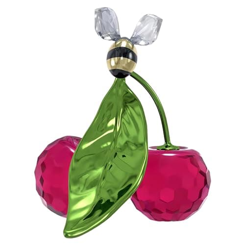 Swarovski Idyllia Bee and Cherry Engagement Ring for Women on Special Occasions Sparkling Diamond Alternating Bezel Sett