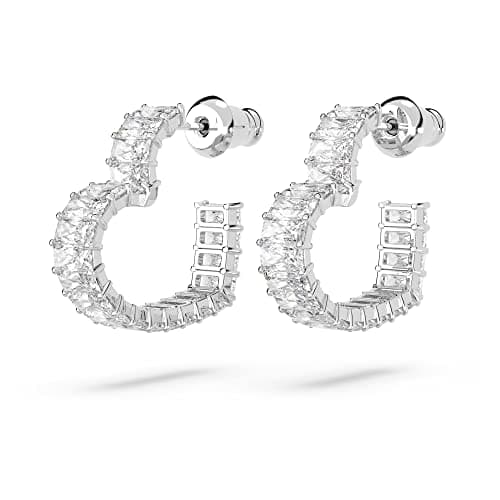 Swarovski Matrix Crystal Jewelry Collection with Heart Symbols and Rhodium Finished Metal for Women
| Swarovski Matrix