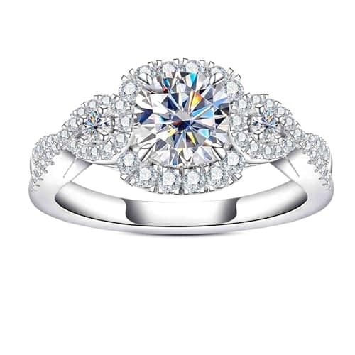 AimiIee Moissanite Engagement Rings for Women with Certificate
| AimiIee Moissanite Engagement Rings 925 Sterling Silve