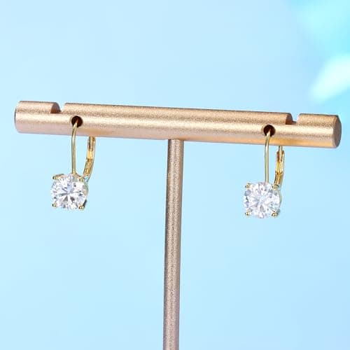 Blahanna Moissanite Earrings - D Color 1.0ct-|0ct Brilliant Round Cut Lab Created Diamonds 18K White Gold Plated Sterlin