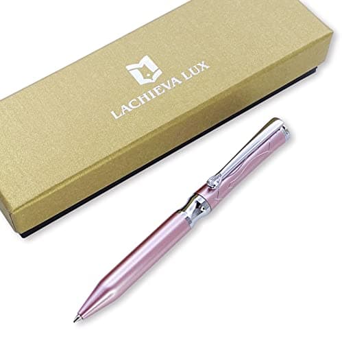 Lachieva Lux Nice Elegant Crystal Executive Metal Ballpoint Pen for Women - Barbie Pink