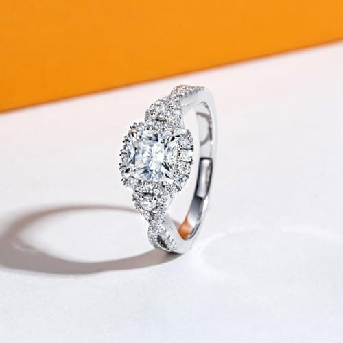 AimiIee Moissanite Engagement Rings for Women with Certificate
| AimiIee Moissanite Engagement Rings 925 Sterling Silve