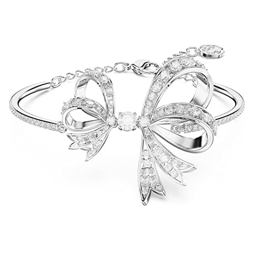 Swarovski Volta Bow-Inspired Clear Crystals Jewelry Necklace Earrings and Bracelets for Women Rhodium Finish Best Seller