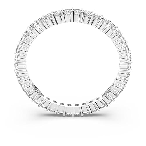 Swarovski Matrix Vittore Ring, Round Cut Clear Silver-Tone Finish for Women, Casual Wear, Sparkling Sparkle Clear Swarov