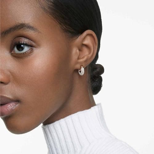 Swarovski Dextera Crystal Pavé Hoop Earrings for Women Formal Events Sparkling Lightweight Jewelry Collection