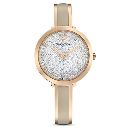 Swarovski Crystalline Aura Watch for Women with Taupe Leather Strap and Rose-Gold Tone Finish
| Swarovski Crystalline A