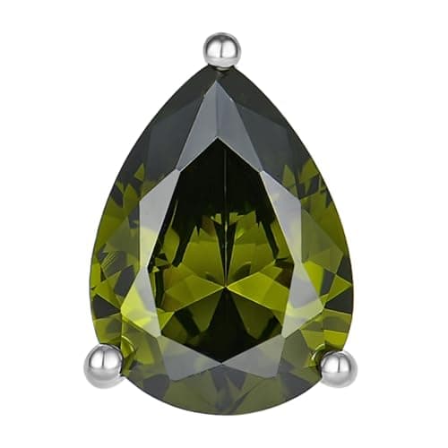 YL 925 Sterling Silver Teardrop Dangle Earrings for Women | Birthstone Solitaire Leverback Jewelry | 7x10 MM | Birthston