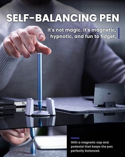 Novium Hoverpen Luxury Pen for Men & Women, Vertically Standing Executive Ballpoint Pen with Top Grade Free-Flowing Ink