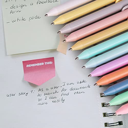 WY WENYUAN Comfortable Pastel Retractable 12-Pcs Ballpoint Pens for Women Office Gift
| WY WENYUAN Black Ink Medium Poi